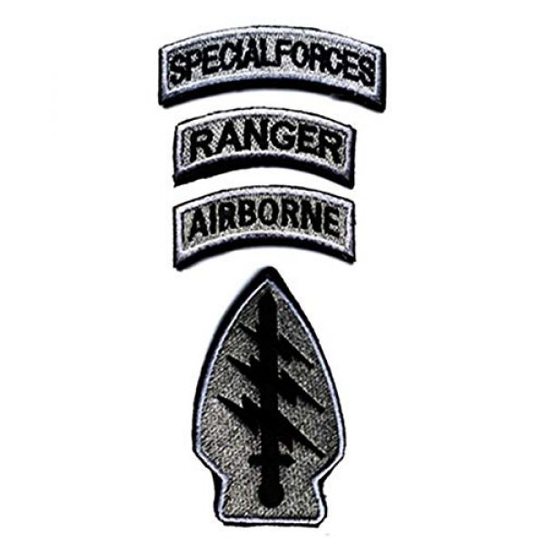 Minason Airsoft Morale Patch 1 American Flag Special Forces Ranger Airborne Morale Tactical Patch Embroidered Applique Attachment Fastener Hook & Loop on Tactical Hat Bags Jackets and Gear (Pattern 3)