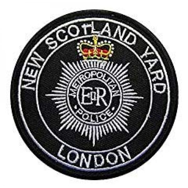 Tactical Embroidery Patch Airsoft Morale Patch 1 British New Scotland Yard London Embroidery Patch Military Tactical Morale Patch Badges Emblem Applique Hook Patches for Clothes Backpack Accessories