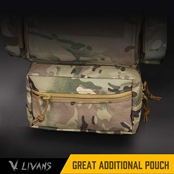 LIVANS Tactical Pouch 4 LIVANS Tactical Drop Dump Pouch with Hook and Loop, Mag Recovery Bag Tactical Vest Carrier Tool Bag for Airsoft JPC CPC AVS Tactical Vest