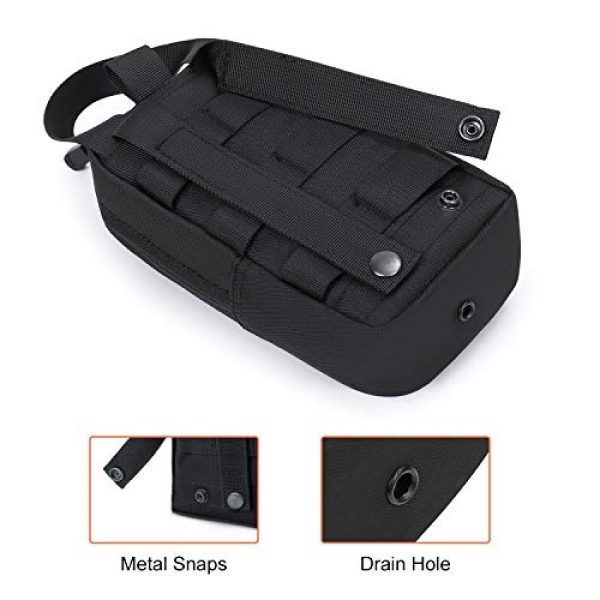 MOSISO Tactical Pouch 6 MOSISO Tactical Pouch Bag (2 Pack), Water Repellent Steady Compact Multi-Purpose Light-Weight Organizer Utility Tactical Waist Belt Bag with Handle Molle EDC Pouch Bags with USA Flag, Black