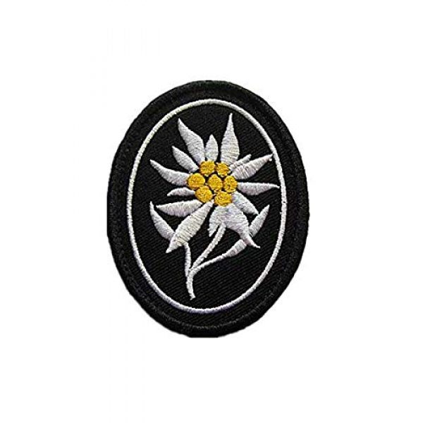 Embroidery Patch Airsoft Morale Patch 1 WW2 German Mountain Division Elite Edelweiss Military Hook Loop Tactics Morale Embroidered Patch