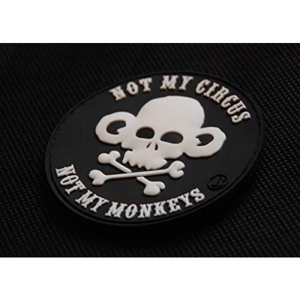 BritKitUSA Airsoft Morale Patch 2 BritKitUSA Not My Circus Not My Monkeys 3D PVC Morale Patch Hook Backing