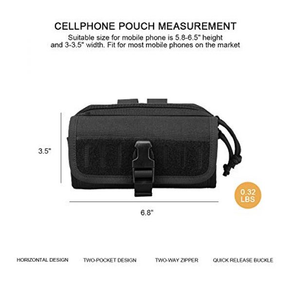 AMYIPO Tactical Pouch 2 AMYIPO Cell Phone Pouch Tactical Smartphone Pouch EDC Utility Gadget Waist Bag Pack