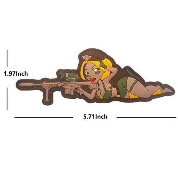 APBVIHL Airsoft Morale Patch 3 Tactical Military Morale Sexy Girl PVC Patches, Beautiful America's Women Soldiers Wear Bikini Patch with Hook Back Adhesion for DIY Halloween Decorations Backpack Clothes Accessories Bundle 3 Pieces