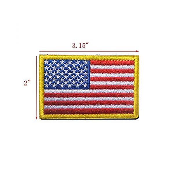 GrayCell Airsoft Morale Patch 2 GrayCell US Flag Dog Embroidered Tactical Morale Patch for Dog Harness & Vest- Set of 2 (US Flag)