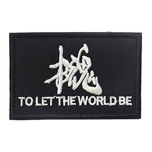 Embroidery Patch Airsoft Morale Patch 1 Metal Gear Solid"to Let The World Be"Military Hook Loop Tactics Morale Embroidered Patch