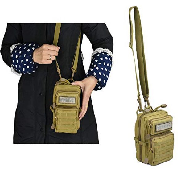 JFFCE Tactical Pouch 3 JFFCE Compact Tactical Waist Pack,Molle Pouch with Zipper,Pouch for Belt,Fanny Pack Pocket with Detachable Strap for Sports Travel Hiking Running Cycling Camping,Backpack Accessories