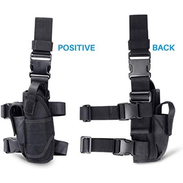 Onepin Tactical Pouch 7 Onepin Tornado Drop Leg Holster Left, and Right Hand Set, Adjustable Tactical Pistol Gun Holsters with Magazine Pouch