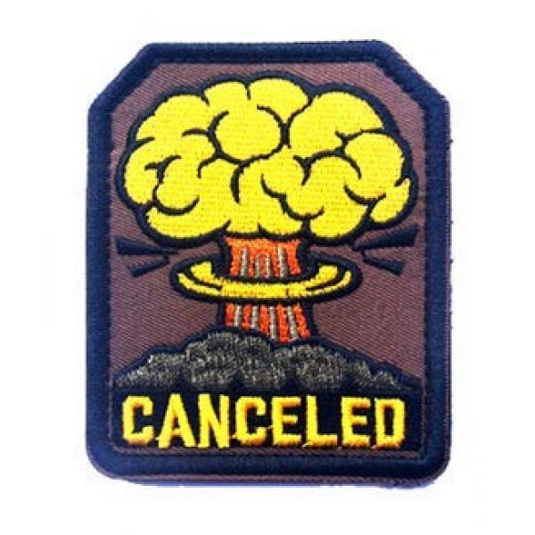 Tactical Embroidery Patch Airsoft Morale Patch 1 Cancel Nuclear Radiation Tactical Embroidery Patch Hook & Loop Morale Patch Military Patch for Clothing Accessory Backpack Armband