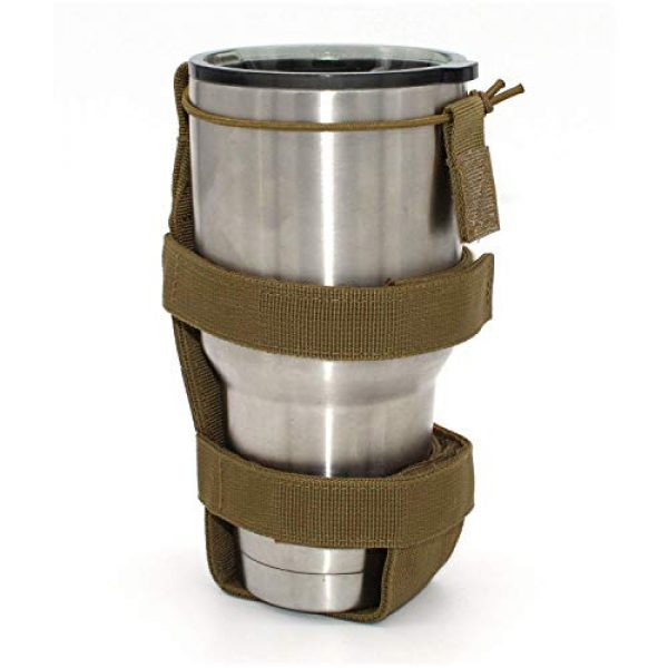 LUMINARY GLOBAL Tactical Pouch 6 Luminary MOLLE Bottle Holder with Dual Adjustable Webbing Strap, Versatile Hydration Carrier for Backpacking, Hunting, Camping, Hiking, and Tactical