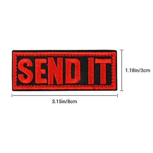 HarryMystery Airsoft Morale Patch 2 Send It Patch Tactical Combat Badge Military Morale Patch with Hook and Loop Embroidery Patch for Hats, Clothes, Backpacks, Uniforms, Tactical Gears, Etc (01)