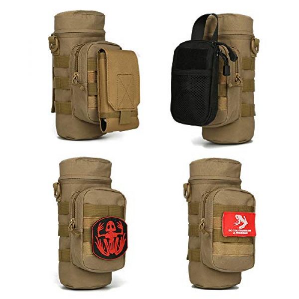 TOPTIE Tactical Pouch 7 TOPTIE Molle Water Bottle Pouch, Tactical 32 Oz Drink Holder Carrier with Detachable Shoulder Strap