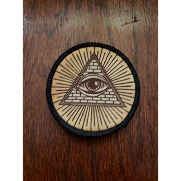 RedheadedTshirts Airsoft Morale Patch 2 Illuminati All Seeing Eye Tactical Patch Made in The USA- Patches Perfect for Your Plate Carrier Military Vest, hat, Backpack. Funny Patch by Redheadedtshirts!