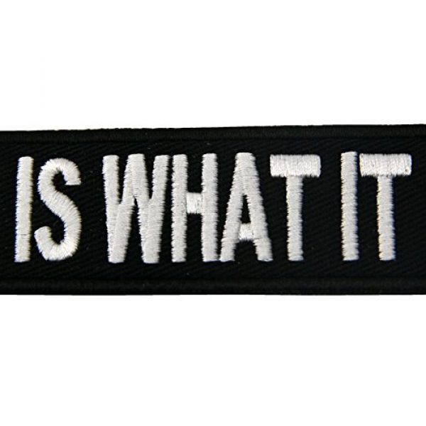 EmbTao Airsoft Morale Patch 2 EmbTao It is What It is Funny Biker Embroidered Iron On Sew On Patch