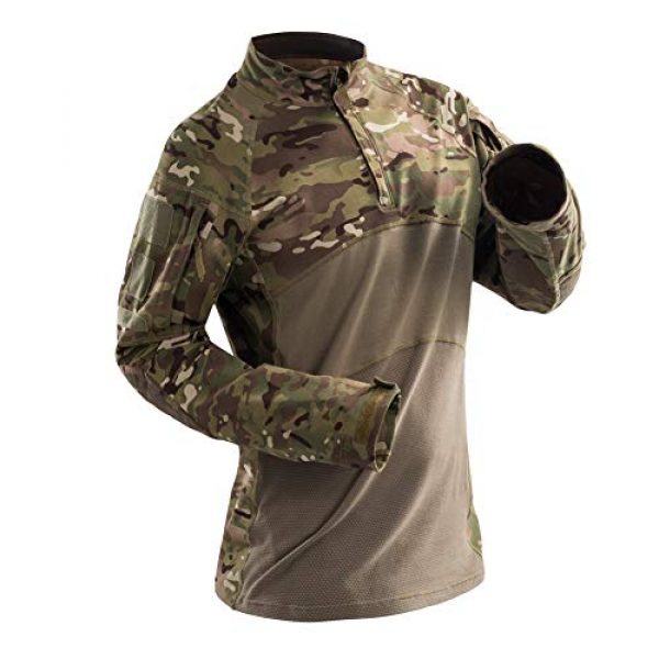 H World Shopping Tactical Shirt 5 H World Shopping Men's Tactical Combat Hunting Military Long Sleeve Shirt with Zipper MC