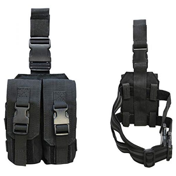 DBM IMPORTS Tactical Pouch 2 Black Molle Tactical Drop Leg 5.56 .223 MAG PALS Pouch Bag Holster Carrier