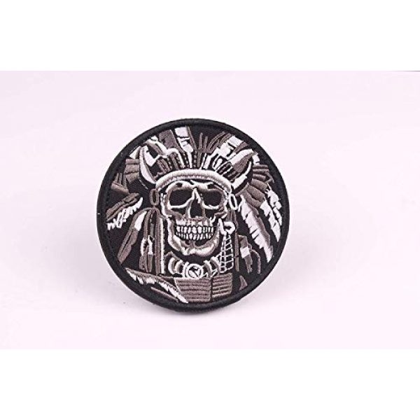 VOZUKO Airsoft Morale Patch 2 Tactical Morale Patches - Bundle 2 Pieces Full Embroidery Hook Backed With Loop Attachment