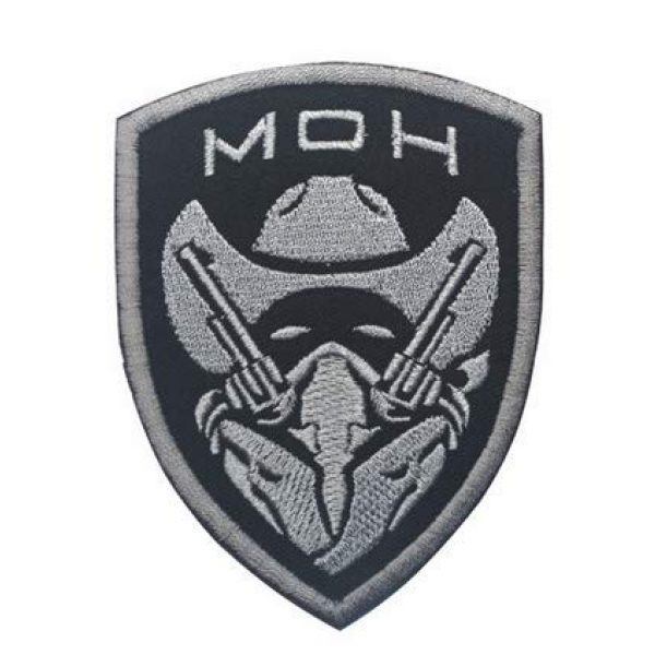 Tactical Embroidery Patch Airsoft Morale Patch 2 Cowboy Medal of Honor MOH Tactical Embroidery Patch Hook & Loop Morale Patch Military Patch for Clothing Accessory Backpack Armband (2pcs)