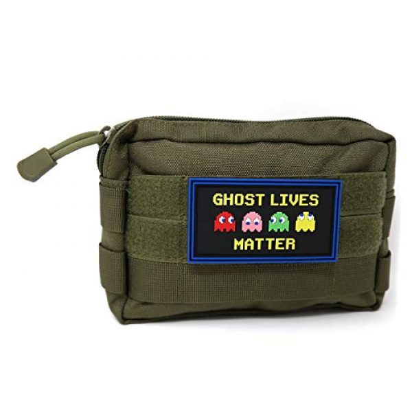 Stinking Patch Co. Airsoft Morale Patch 3 Ghost Lives Matter PVC Rubber Tactical Patch | Retro Gaming Inspired Parody | Funny Morale Patch