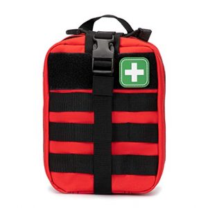 Jipemtra Tactical Pouch 1 Jipemtra Tactical First Aid Bag MOLLE EMT IFAK Pouch Rip-Away Trauma First Aid Responder Medical Emergency Utility Bag Military Tactical Pouch for Outdoors