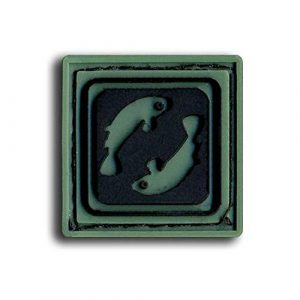 BASTION Airsoft Morale Patch 1 Bastion Tactical Combat Badge PVC Morale Patch Hook and Loop Patch - Pisces Drk Grn