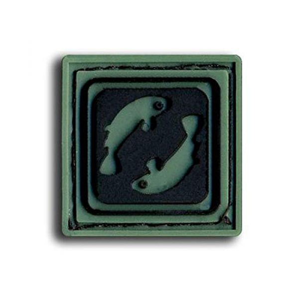 BASTION Airsoft Morale Patch 1 Bastion Tactical Combat Badge PVC Morale Patch Hook and Loop Patch - Pisces Drk Grn