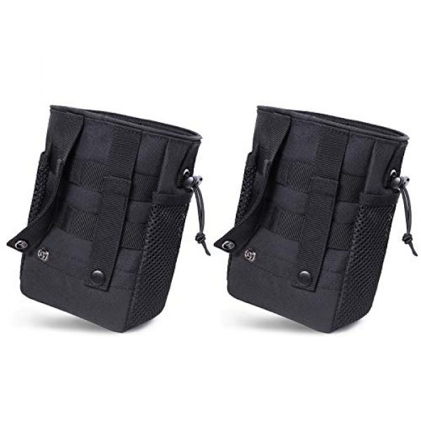MeeJaa Tactical Pouch 2 Dump Pouch, Drawstring Magazine Dump Pouch, Tactical Molle Dump Bags, Adjustable Military Tactical Pouchesfor Outdoor and Tactical Sports
