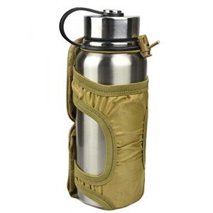 JFFCE Tactical Pouch 1 JFFCE MOLLE Tactical Water Bottle Pouch Outdoor Sport Kettle Carrier Holder Foldable Design Kettle Pouch Belt Bottle Carrier with Metal Clip