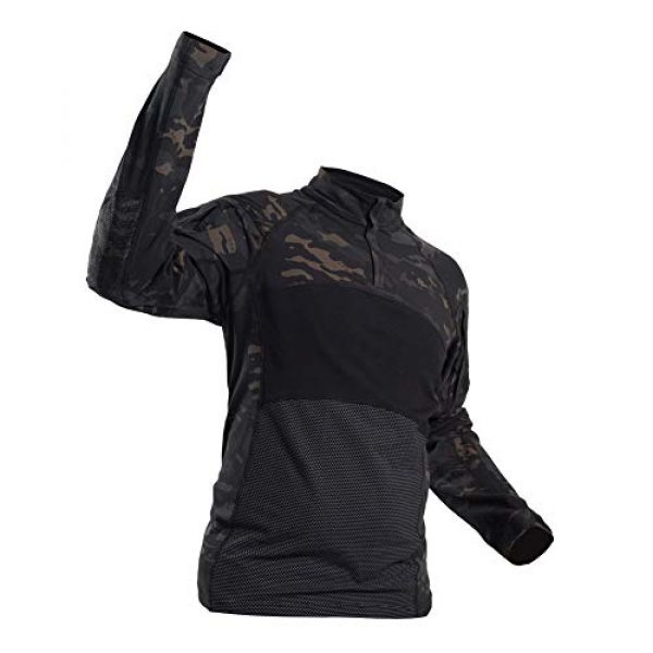 H World Shopping Tactical Shirt 3 H World Shopping Men's Tactical Combat Hunting Military Long Sleeve Shirt with Zipper MCBK