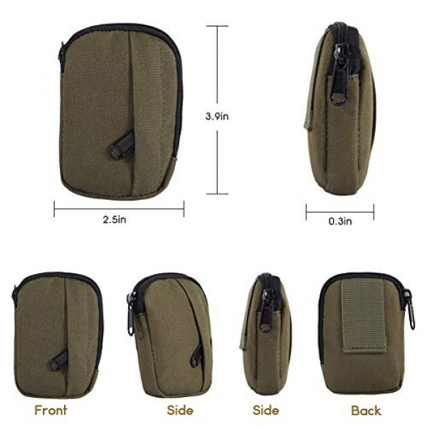 OWIKAR Tactical Pouch 7 OWIKAR Outdoor Tactical Waist Pouch, Nylon EDC Utility Gadget Outdoor Waist Belt Bag Men Women Minimalist Wallet for Change, Cards, Keys & Small Flashlight, Waterproof