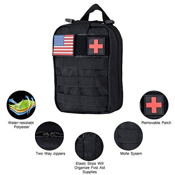 Goldfire Tactical Pouch 3 Goldfire Medical First Aid Pouch,Molle EMT Pouch Tactical Rip-Away Nylon Medical Pouch for Outdoor Hiking Camping Trekking Hunting