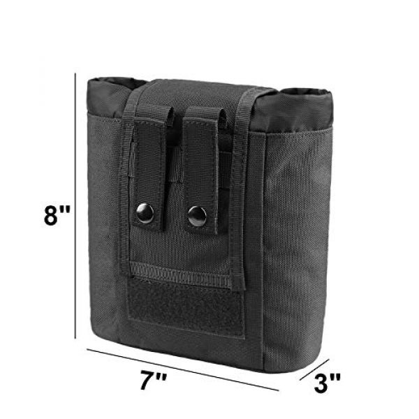 AMYIPO Tactical Pouch 2 AMYIPO Folding Tactical Molle Drawstring Magazine Dump Pouch, Military Adjustable Belt Utility Hip Holster Bag Outdoor Mag Pouch