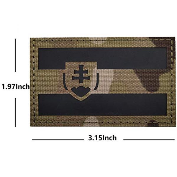 ODSP Airsoft Morale Patch 4 2 Pack Slovakia Flag IR Infrared Reflective Patch, National Slovak DIY Tactical Military Morale Emblem Armband Badges Decorative Appliques with Hook and Loop Fastener Backing