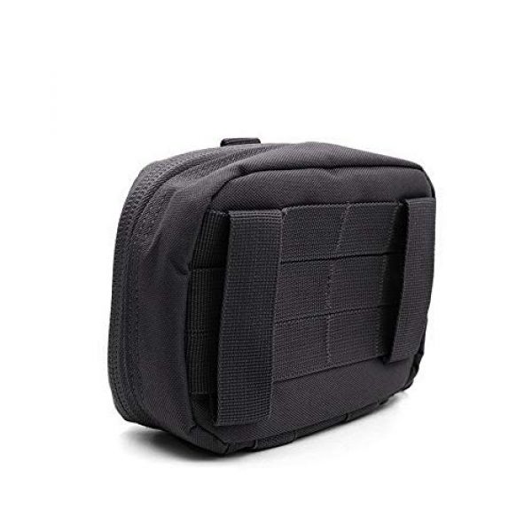 LIVANS Tactical Pouch 5 LIVANS Tactical Molle Map Pouch, EDC Tactical Pouch Small Modular Admin Pouches Tactical Camera Case Utility Gadget Waist Bag with ID Window