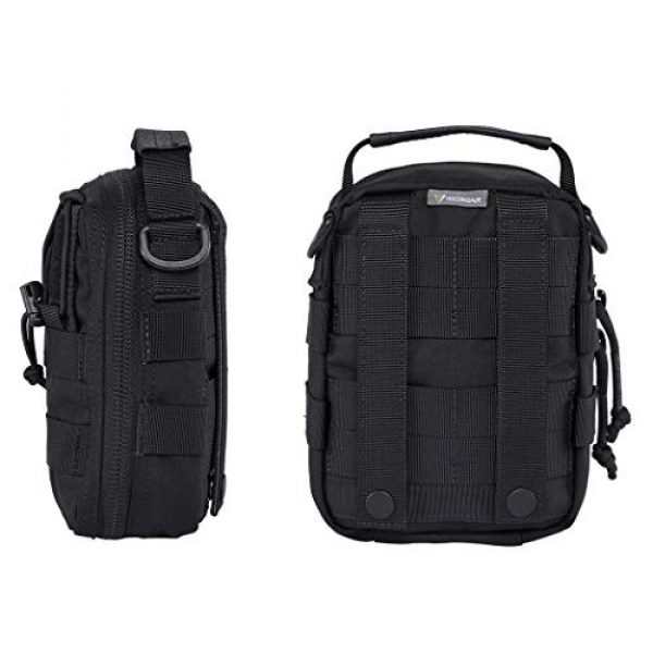IDOGEAR Tactical Pouch 2 IDOGEAR Tactical MOLLE EMT Pouch Medical Pouch First Aid IFAK Utility Pouch Airsoft Hunting EDC Med Bag 500D Nylon (Pouch Only)