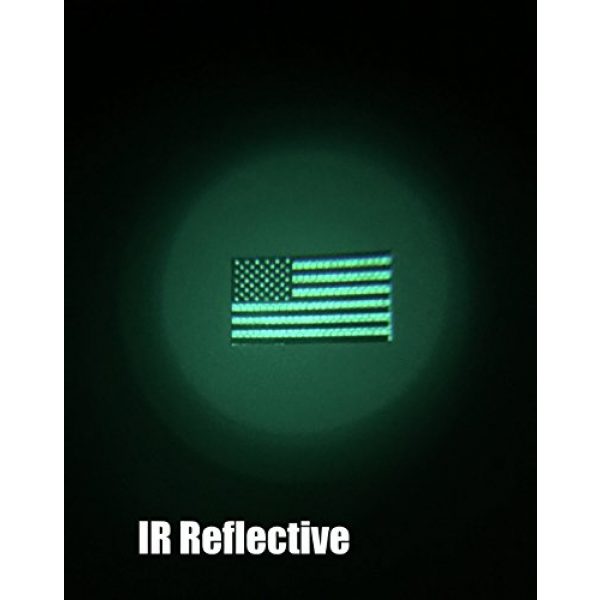 Empire Tactical USA Airsoft Morale Patch 2 Tattered Forward Covert American Flag IR - Infrared Reflective Patch 2" x 3.5" (US Made)