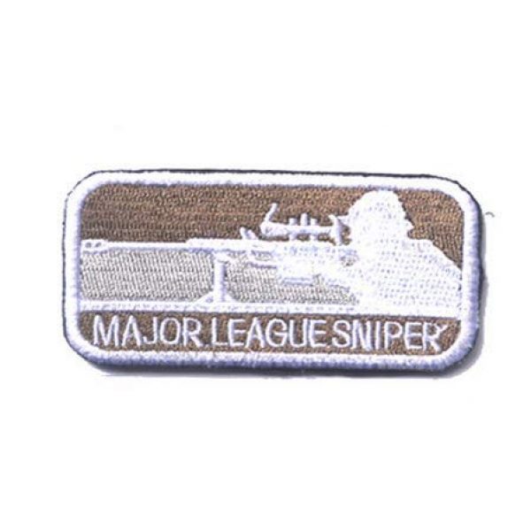 Tactical Embroidery Patch Airsoft Morale Patch 1 Major League Sniper Tactical Embroidery Patch Hook & Loop Morale Patch Military Patch for Clothing Accessory Backpack Armband (color2)