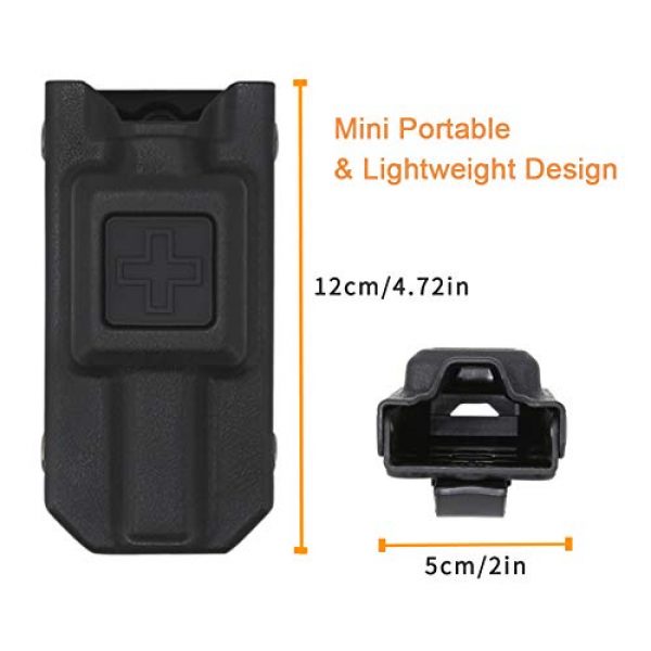 MGFLASHFORCE Tactical Pouch 4 MGFLASHFORCE Tourniquet Holder Pouch, Turniquit Holster Molle Tourniquet Case for CAT Tourniquets Gen 7 and Previous Versions, Fits Duty Belt up to 2" Wide
