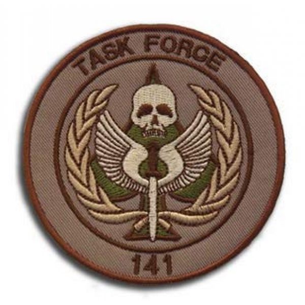 Tactical Embroidery Patch Airsoft Morale Patch 2 Call of Duty Task Force 141 Tactical Embroidery Patch Hook & Loop Morale Patch Military Patch for Clothing Accessory Backpack Armband (4pcs)