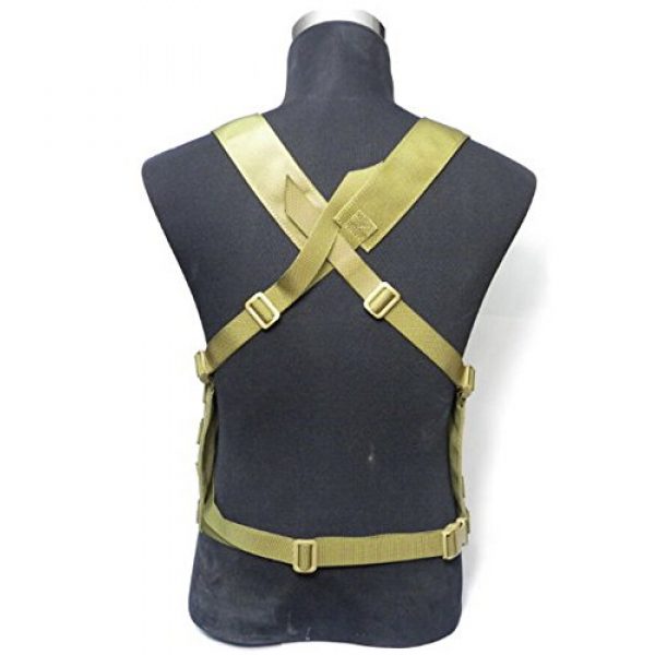TMC Airsoft Tactical Vest 2 TMC Khaki M4 Mag Tactical Chest Rig LE 6 Vest for Airsoft Pantball Hunting