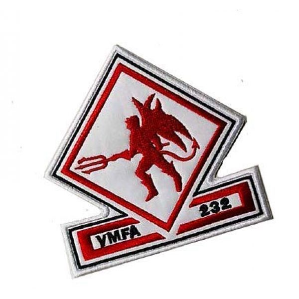 Embroidery Patch Airsoft Morale Patch 2 US VMFA-232 Red Devils Attack Squadron Military Hook Loop Tactics Morale Embroidered Patch