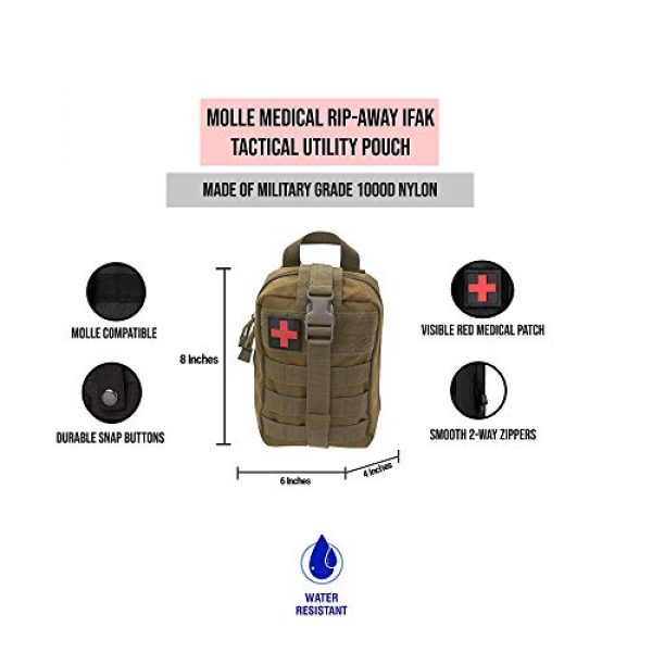 ASATechmed Tactical Pouch 6 ASATechmed Tactical Military MOLLE EMT First Aid IFAK Utility Medical Pouch Plus Free Matching Color EMT Shears Ideal Gift for First Responder, EMT, Paramedics, Soldiers, Police and Many More