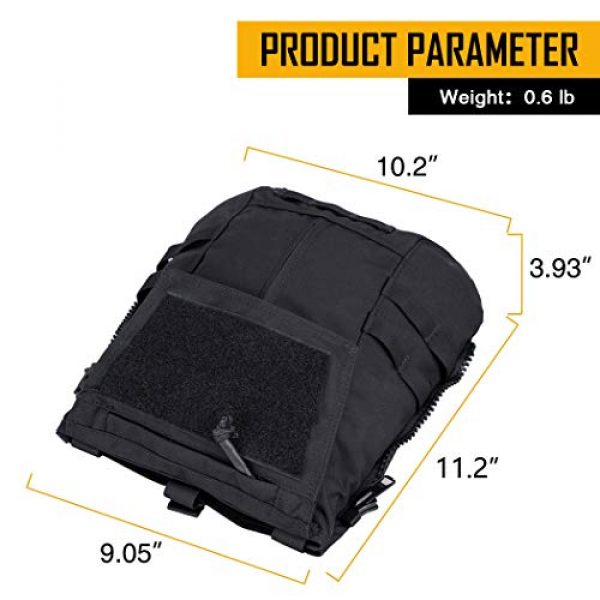 IDOGEAR Tactical Pouch 3 IDOGEAR Tactical Zip-on Panel Pouch Military Backpack Vest Accessory Bag for CPC AVS JPC2.0