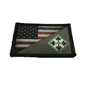 RedheadedTshirts Airsoft Morale Patch 1 Full Color 4th Infantry Division USA Flag Morale Patch Tactical Military. 2x3" Hook and Loop Made in The USA Perfect for Your Rucksack, Pack Bag, Molle Gear, Operator hat or Cap!