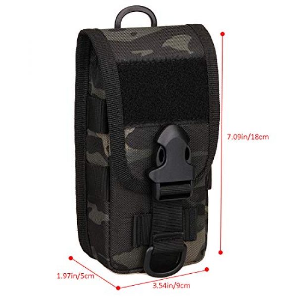 CREATOR Tactical Pouch 2 CREATOR Tactical Cell Phone Holster Pouch Cellphone Case Molle Gadget Bag Molle Attachment Belt Holder with Flag Patch