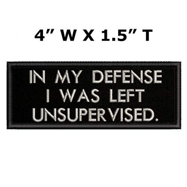 Appalachian Spirit Airsoft Morale Patch 2 in My Defense I was Left Unsupervised Patch - Embroidered Morale Patches Tactical Funny for Hat, Backpack, Jackets (Applique Fastener Iron On)