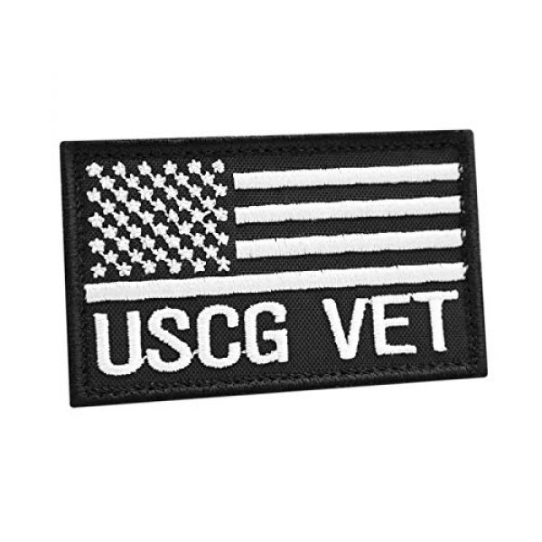 LEGEEON Airsoft Morale Patch 1 LEGEEON USCG Veteran Vet 2x3.25 US Coast Guard Morale Tactical Hook&Loop Cap Patch