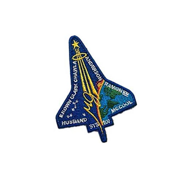 Embroidery Patch Airsoft Morale Patch 2 NASA Space Shuttle Columbia STS-107 Military Hook Loop Tactics Morale Embroidered Patch