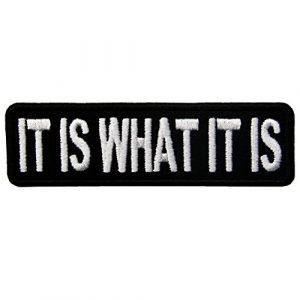 EmbTao Airsoft Morale Patch 1 EmbTao It is What It is Funny Biker Embroidered Iron On Sew On Patch