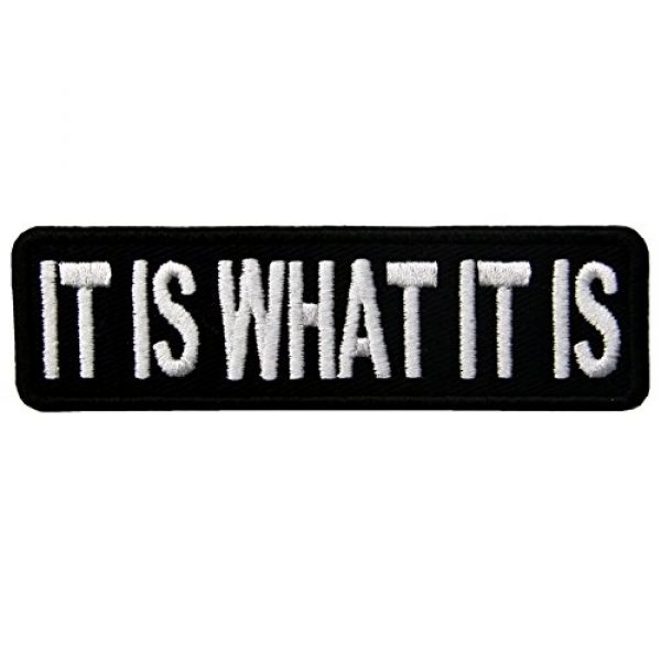 EmbTao Airsoft Morale Patch 1 EmbTao It is What It is Funny Biker Embroidered Iron On Sew On Patch